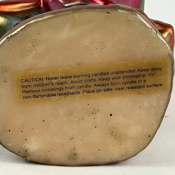 Halloween Haunted House Ghost Pumpkin Wax Candle Painted 5.75" Decor Display - Picture 8 of 14